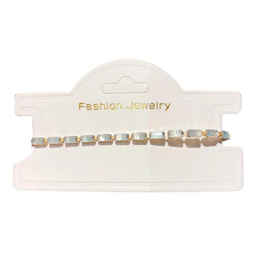Modern Geometric Copper Plastic Womens Bracelet In Gold And Blue For Stylish Accessories