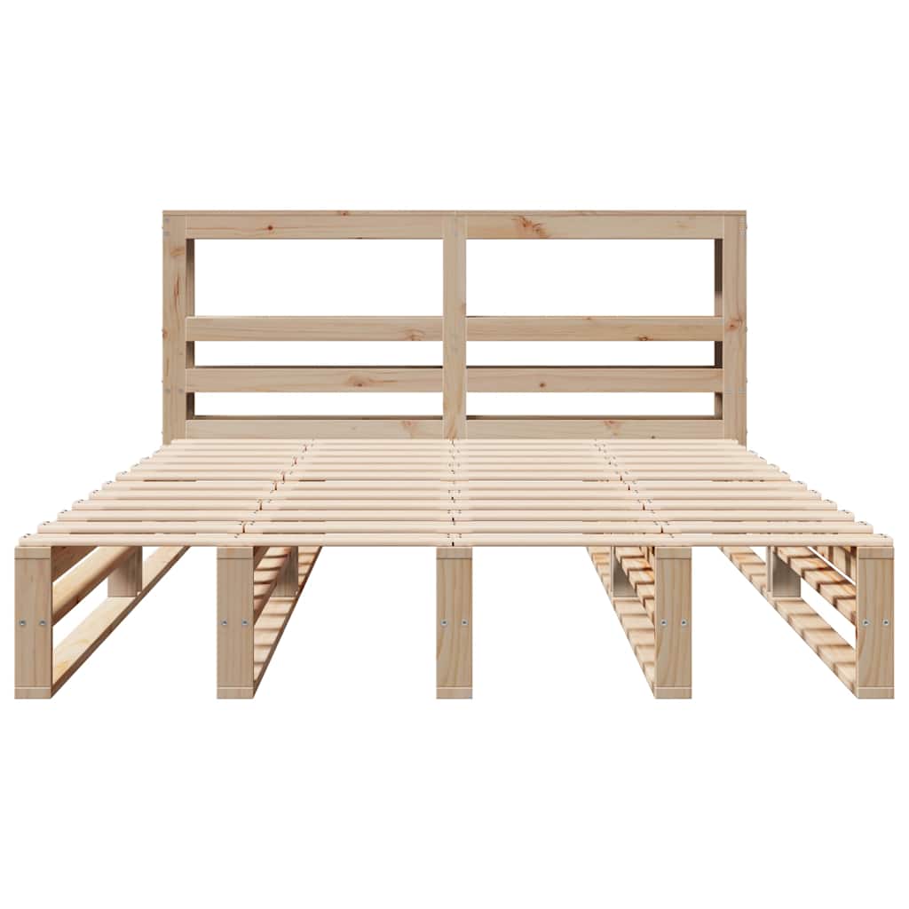 Solid Wood Bed without Mattress 120 x 200 cm Pine Wood