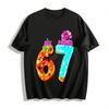 Food Print Number 67 Casual Top For Adults And Teens Pure Cotton T-shirt