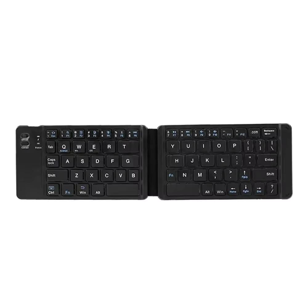 Folding Bluetooth Keyboard With Touchpad For IOS Android Windows Office Mini Wireless Keyboard Storage Three Systems Universal
