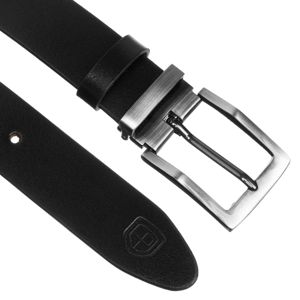 Wide Leather Belt PTN LTP-TEX-95-9579 Black