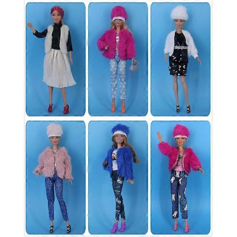 13 Set of Barbie Doll Clothes, Suitable for 30 Cm Barbie Dolls, Fashionable Clothes, Sweaters