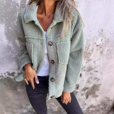 Herbst und Winter Neue vielseitige Casual Cardigan Revers Einreiher Jacke für Damen