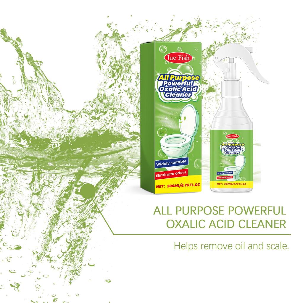 Jue Fish Multi-Purpose Household Cleaning Spray, Deep Bathroom and Kitchen Cleaner, Household Stain and Oil Remover 200ml