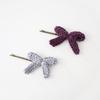 MERRYMOTIVE Knitted Bow Vintage Hairpin(2colors)