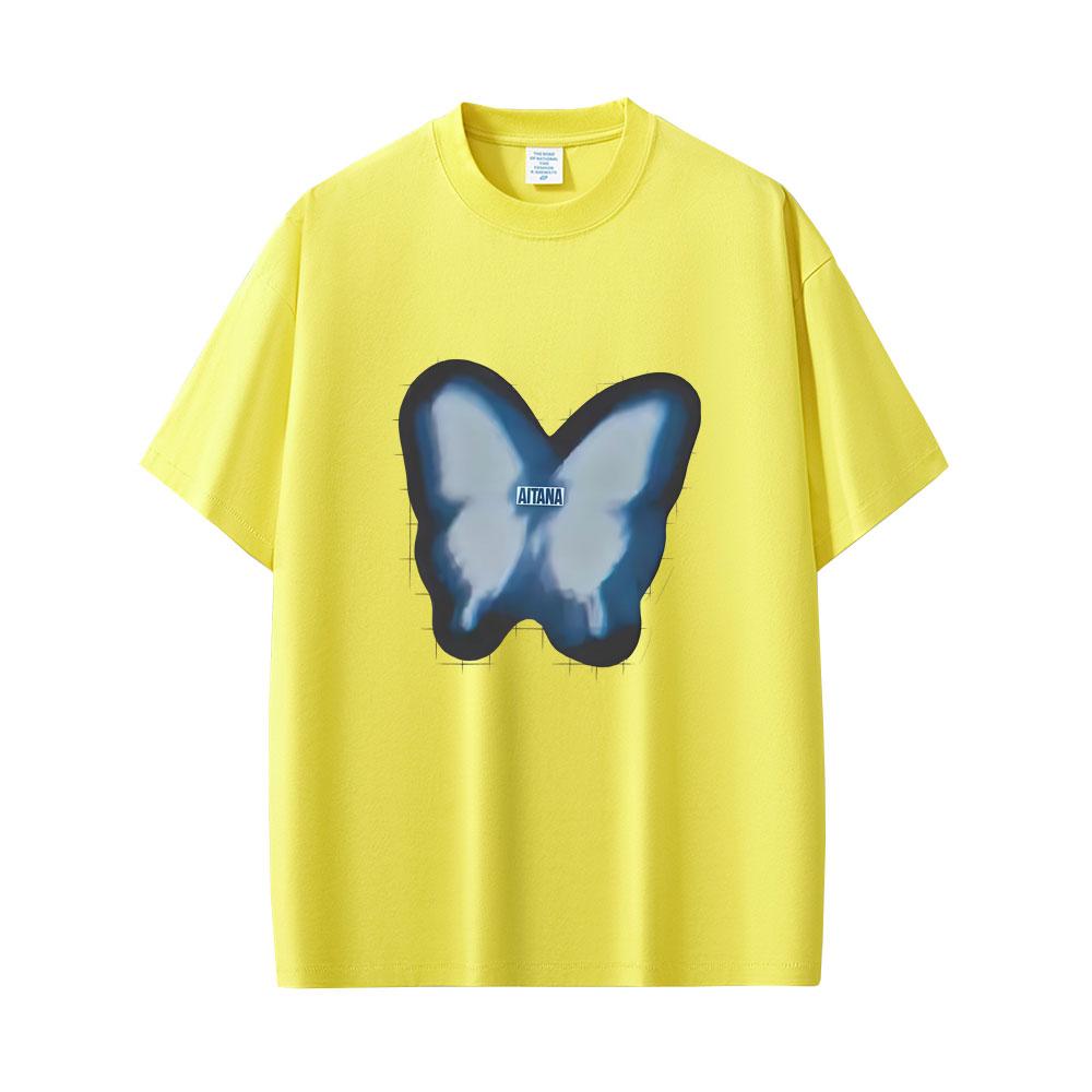 Aitana Butterfly Graphic T-shirt CUARTO AZUL T Shirts Men Women Fashion Pop Music Oversized Streetwear Man Vintage Casual Tshirt