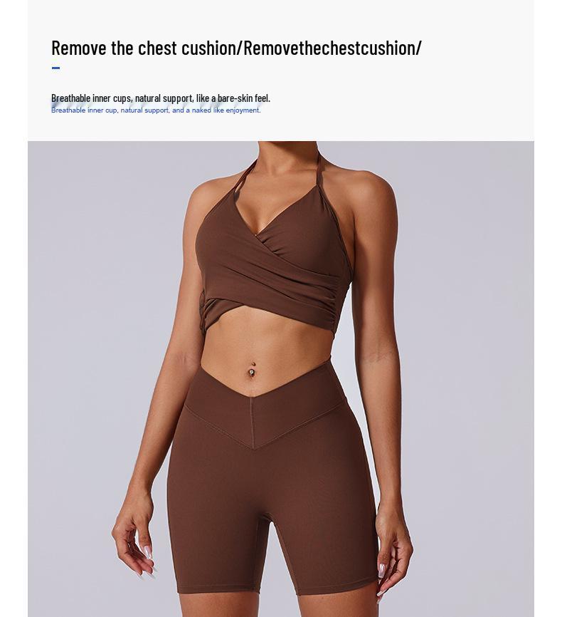New Halter Neck Bra: Quick-Drying, Backless, Thin Strap, Criss-Cross Layered Design