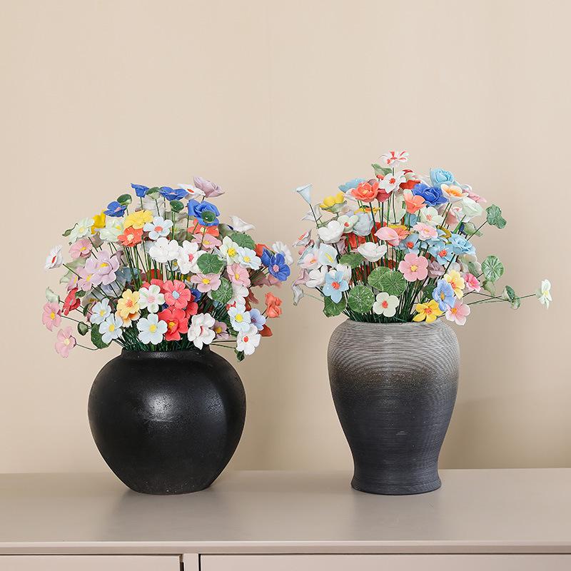 5X Artificial Flower Ceramic Handmade Fake Flower Creative Art Floral Home Decor Party Wedding Garden Decor Valentine's Day Prop