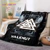 Nordische Wikinger Odin Walhalla Valknut Weiche Flanelldecke für Betten Schlafzimmer Sofa Picknick, Überwurfdecke für Outdoor-Freizeit Nickerchen Geschenk