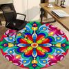 1pc Floral Mandala Pattern Chair Carpet for Office, Soft Comfortable Mat For Office, Living Room, Bedroom, Machine Washable Carpet yy251112165