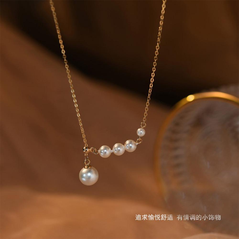 Pearl Necklace Women's Summer French Light Luxury High-end Design