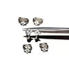Ins Edge Four-Leaf Clover Micro-Inlaid Stud Ear Cuff Earrings: Shiny and Trendy Ear Bone Design