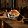 Novelty Home Decor 35/45CM What The Dog Doing Plush Toy, Funny Shiba Plushie, Detachable Comfortable Stuffed Doll Knife Shield Doll, Soft Pillow,