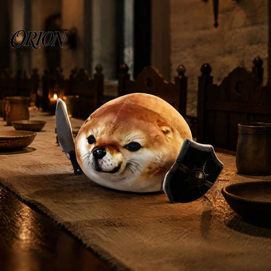 Novelty Home Decor 35/45CM What The Dog Doing Plush Toy, Funny Shiba Plushie, Detachable Comfortable Stuffed Doll Knife Shield Doll, Soft Pillow,