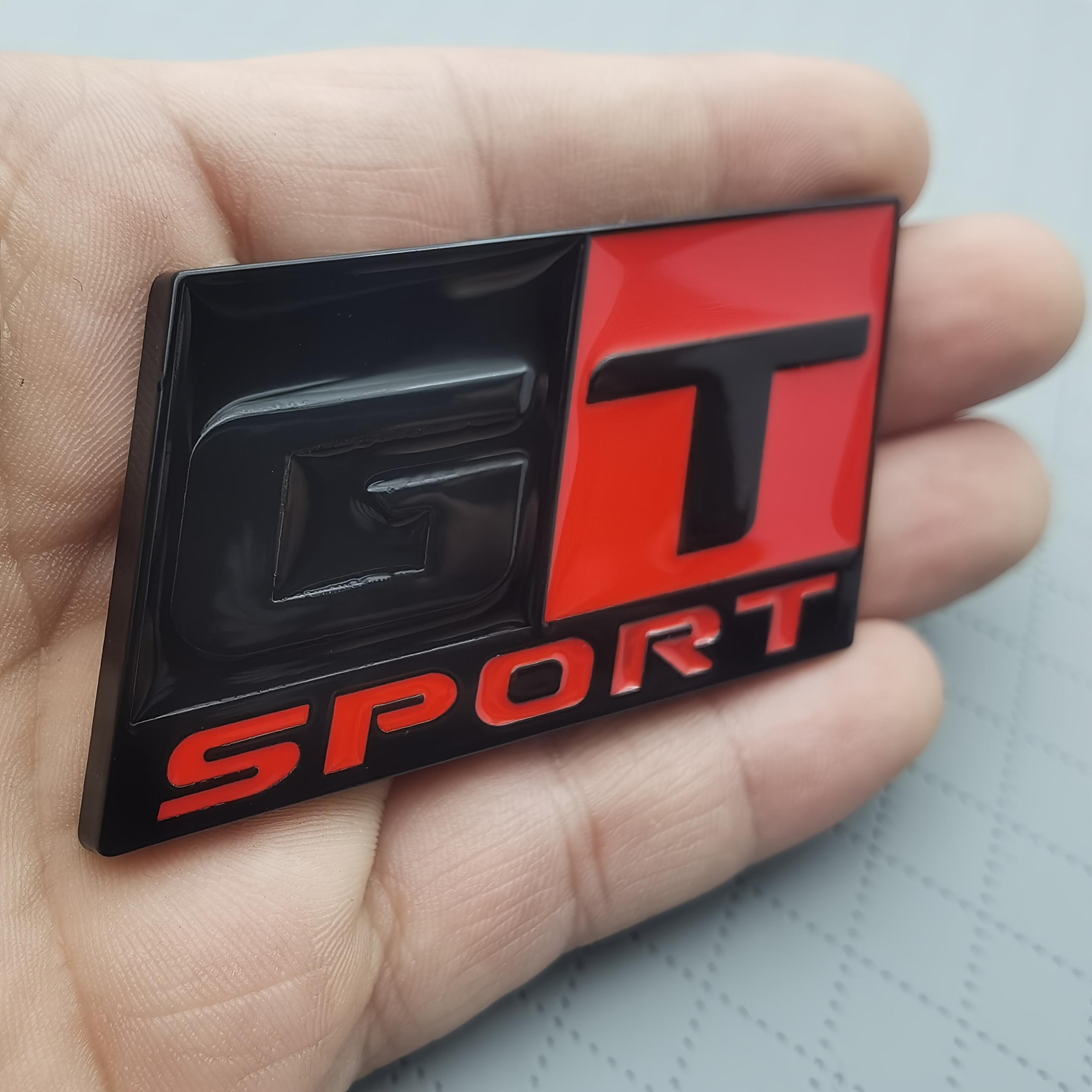 

1pc 3D Metal GT SPORT Car Sider Fender Logo Sticker Car Rear Trunk Emblem Badge Sticker Car Body Styling Decoration Accessories Universal Fit чорний
