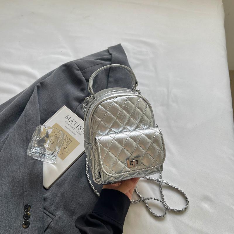 Schoolbag Beautiful Foreign Exquisite Backpack 1011 Summer New Fashion Simple Solid Color Backpack Shoulder Messenger Bag Women
