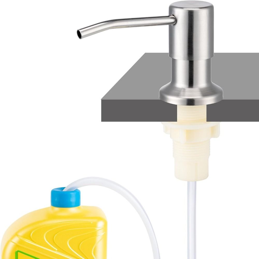 Refillable Liquid Soap Dispenser Pump 304 Stainless Steel Soap Press Pump Bathroom
