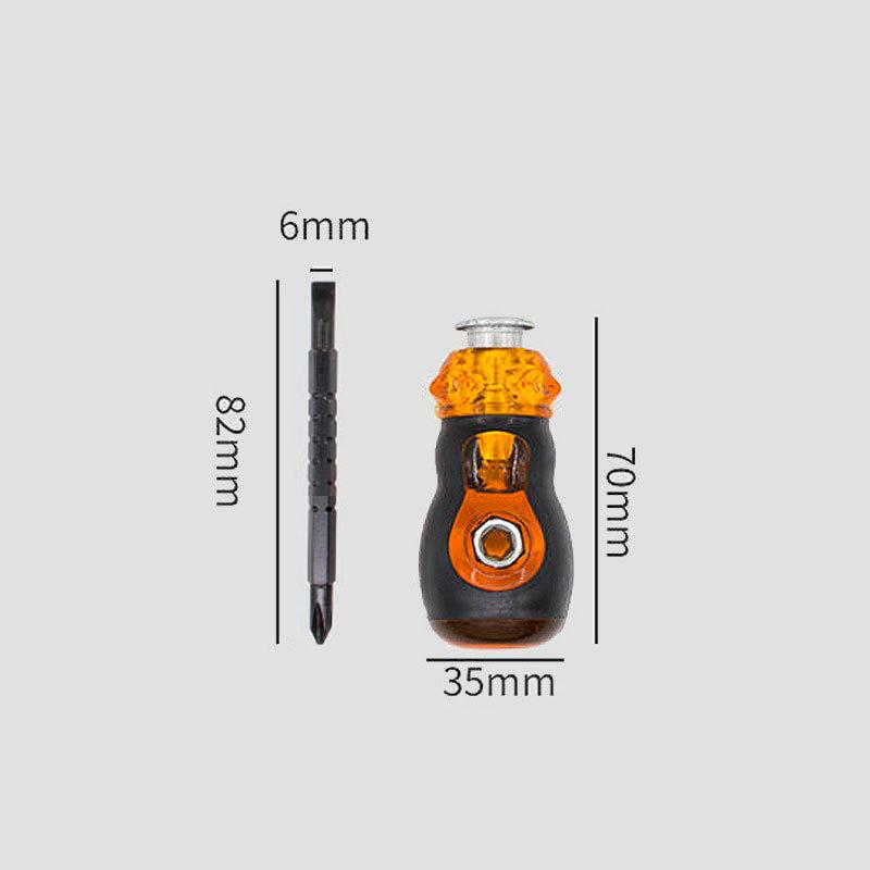2 in 1 Ratchet Screwdriver Set Short Handle Slotted Cross Screwdriver Household Tool Multifunction Magnetic Telescopic