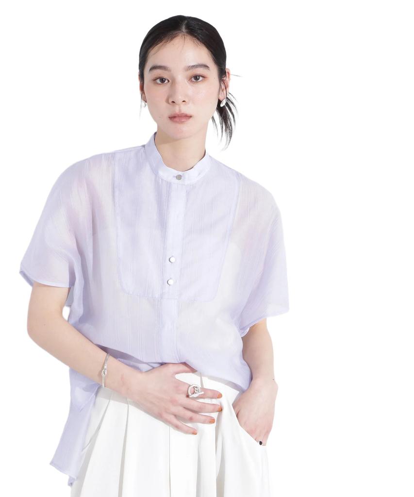 Nano Universe Poncho Design Size F Women's Shirt, 111, Large, Blue, 669-5121311