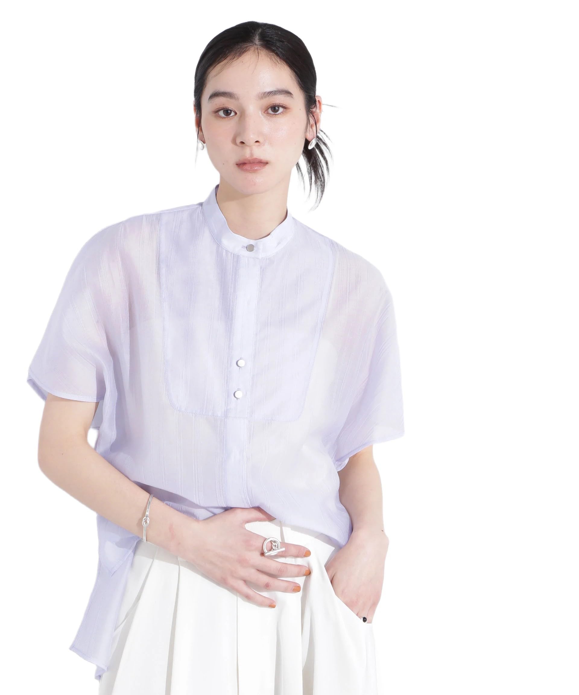 

Nano Universe Дизайн пончо Размер F Женская рубашка, 111, Большой, Синий, 669-5121311