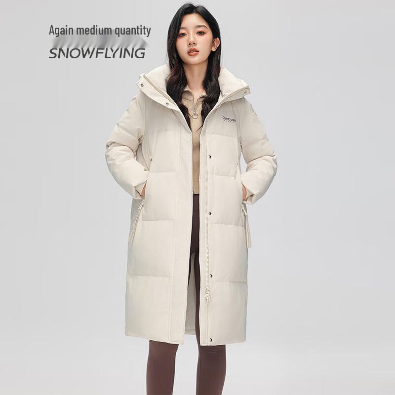 

SNOWFLYING Women s Long Hooded Down Jacket M