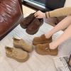 Boken Shoes Women's 2026 Spring and Autumn Plush  Big Head Lefu Shoes Plush Women's Shoes