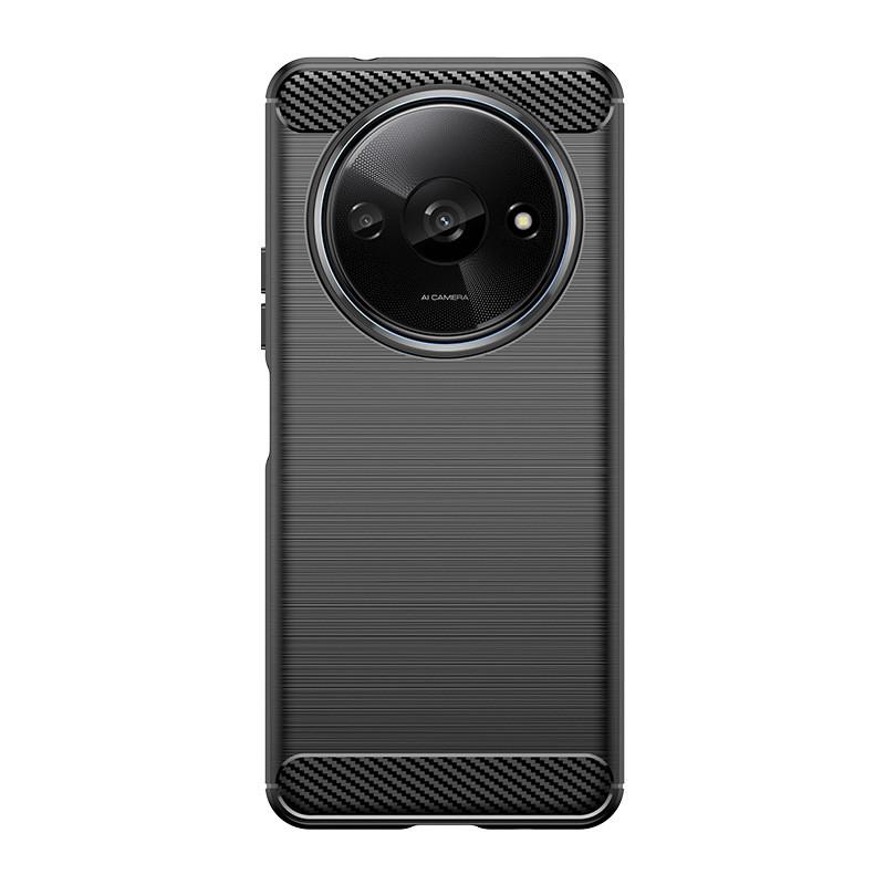 Redmi A3 Brushed Texture Carbon Fiber Mobile Phone Shell Protective Case