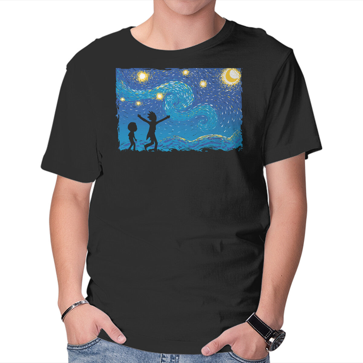 Unisex Crew Neck T-Shirt Rick And Gogh Graphic Short Sleeve Casual Tee XXXXL