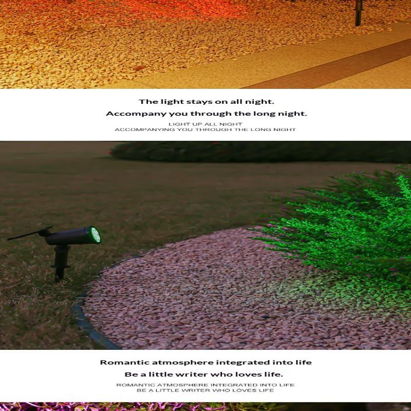 Solar Garden Spotlights Waterproof Adjustable Head Yard Lawn Landscape Lighting