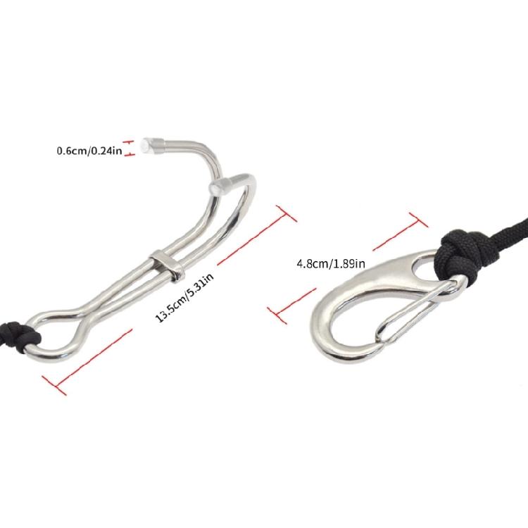 Quickly Release Double Ended Diving Hook Stainless Steel Drift Hook For Reliability Saltwater Environment Performances