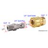 Pressure Washer Quick Connector 1/4 Quick Plug Snow Foam Lance Foam Cannon Quick Connection Set