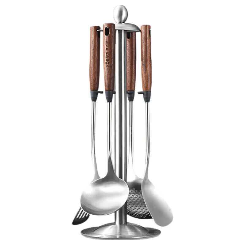 

KOBACH Walnut Wood 5-Piece Spatula & Spoon Set