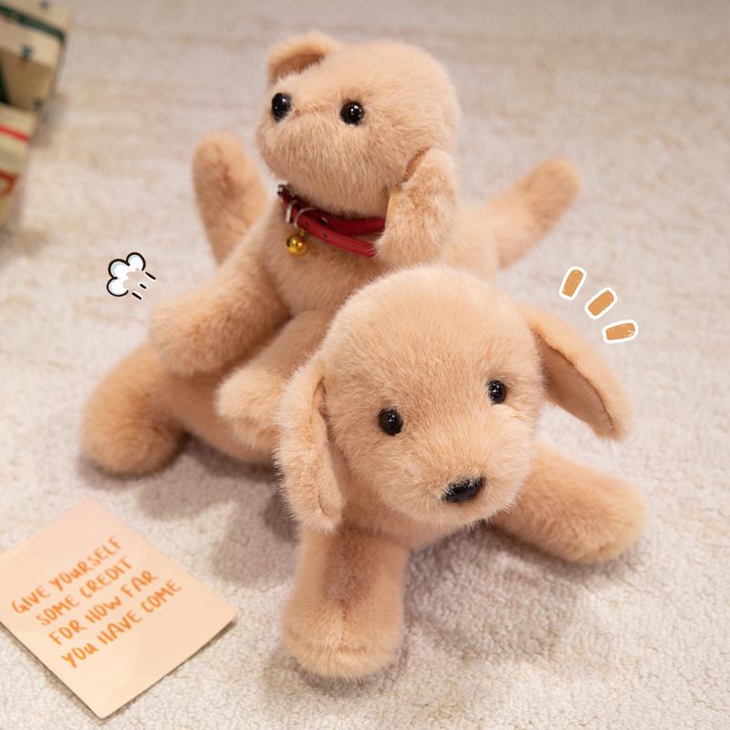 Simulation Golden Retriever Dog Stuffed Toy High Quality Lifelike Labrador Dog Plush Toy Hug Cartoon Animal Pillow Gift for Boy