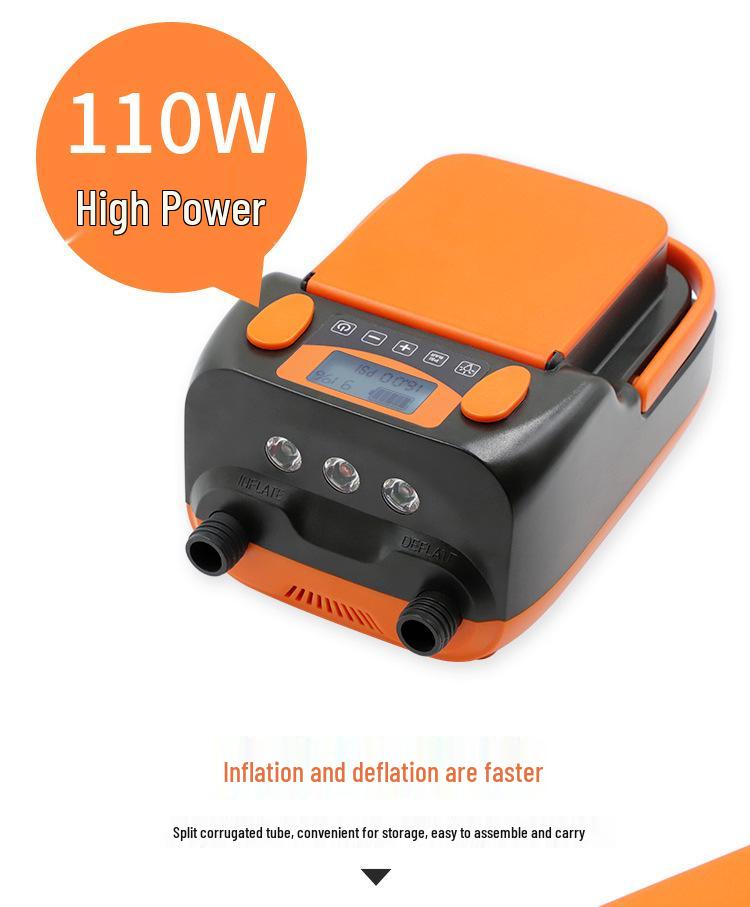 High-Pressure 12V Car-Mounted Electric Inflatable Pump for Kayaks, SUPs, Surfboards, and Rafts - 6000 Inflation Rechargeable Pump