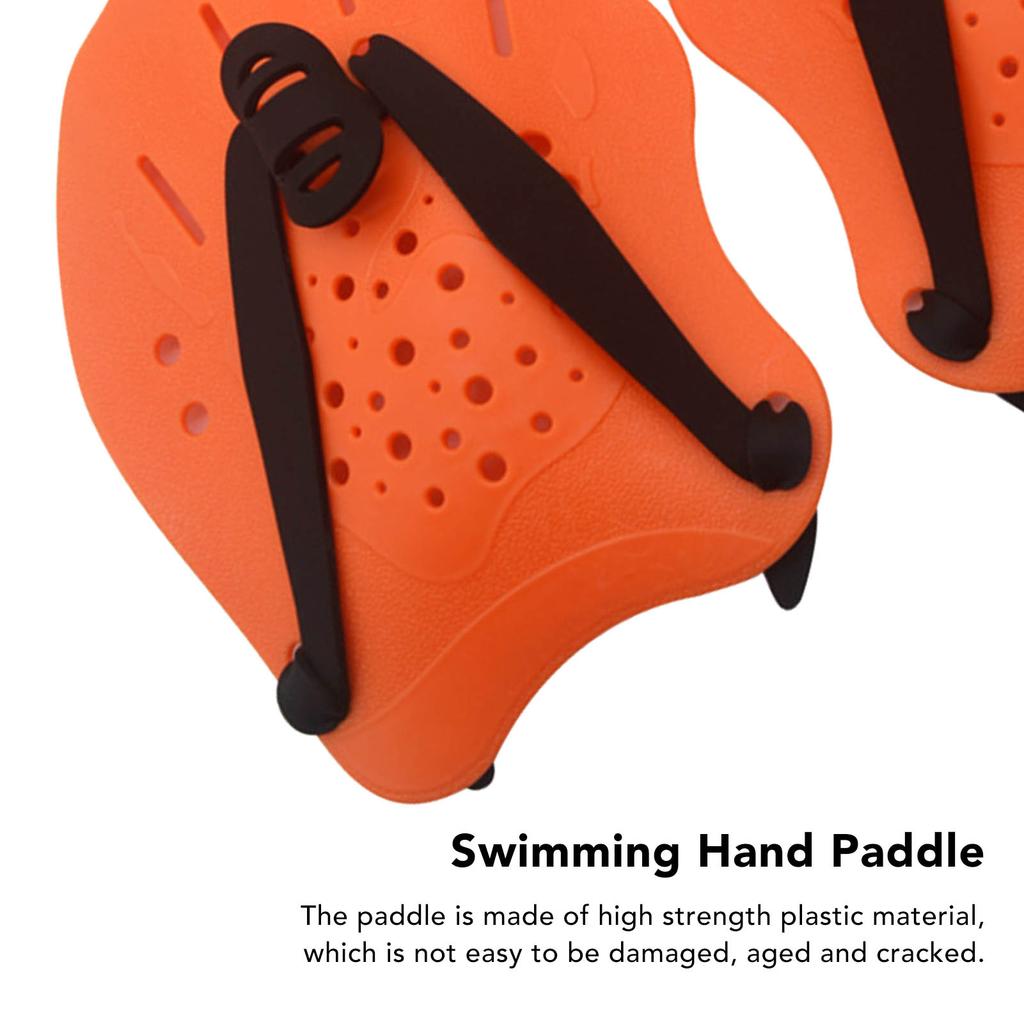 Hand Paddle Sturdy Anti Slip Swim Training Paddles Swimming Assistant Hand Fins for Teenagers Beginners Orange