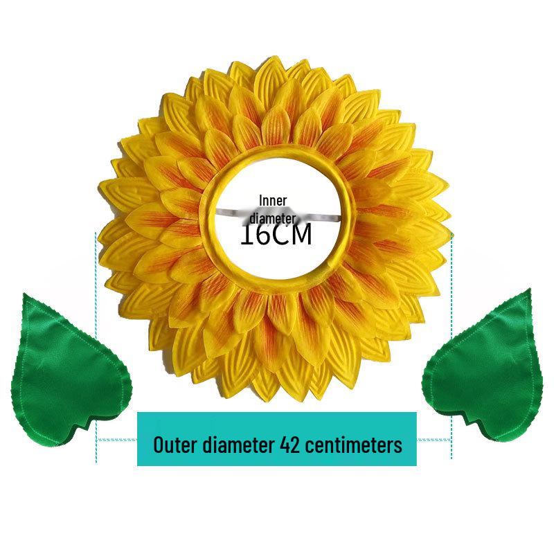Children's Sunflower Headgear for Dance and Sports Events