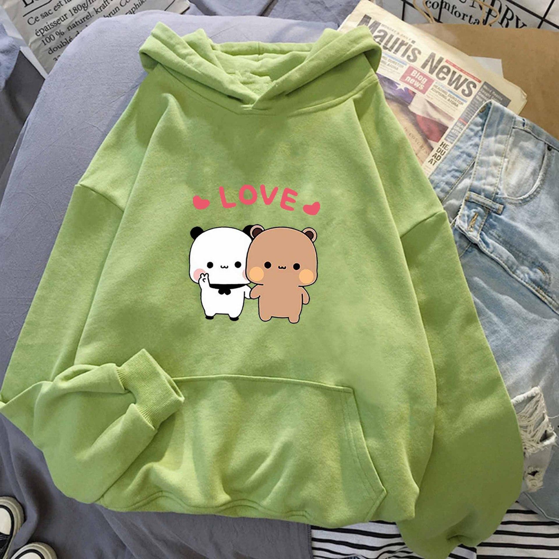 

Осенне-зимняя модная толстовка с капюшоном и принтом панды для мужчин и женщин, повседневные простые топы в корейском стиле для пар XXXL