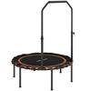 40  Foldable Fitness Trampoline Rebounder With Handle Orange