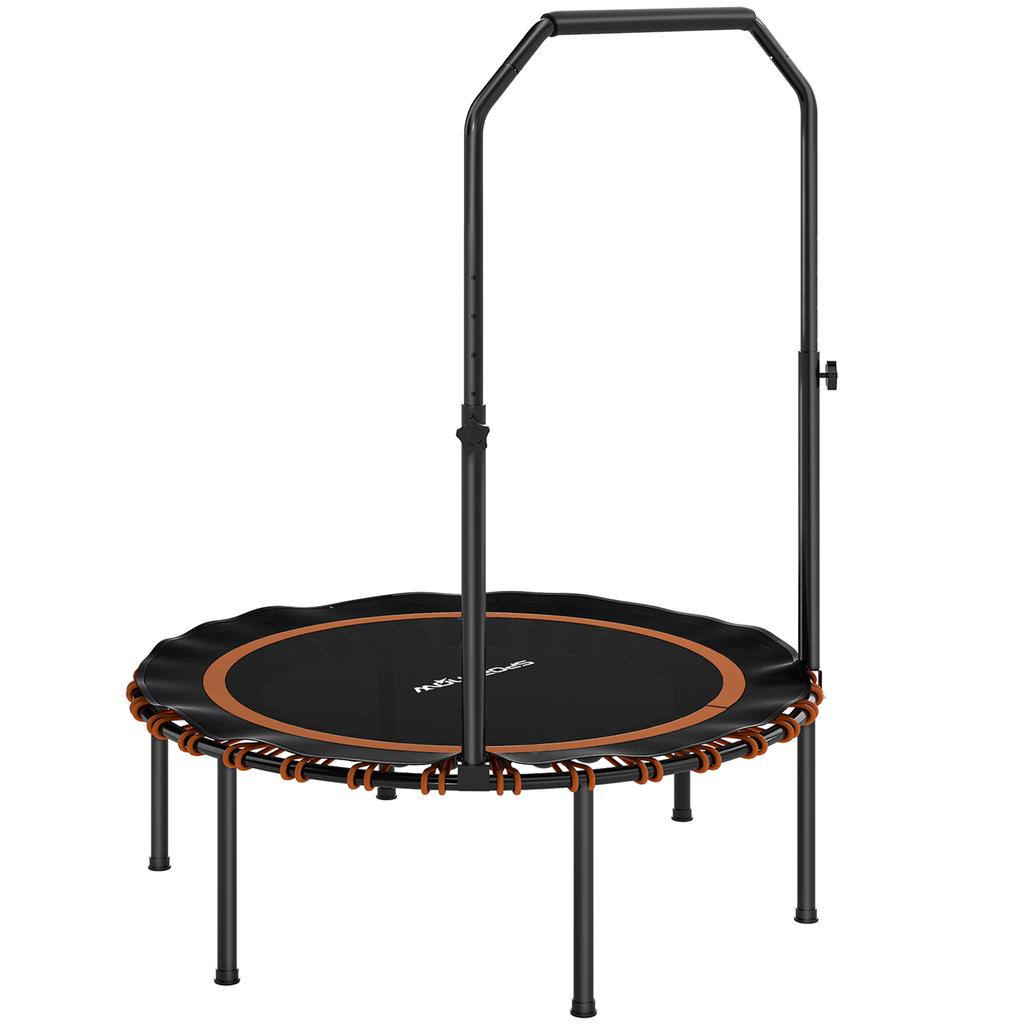 40 Foldable Fitness Trampoline Rebounder With Handle Orange