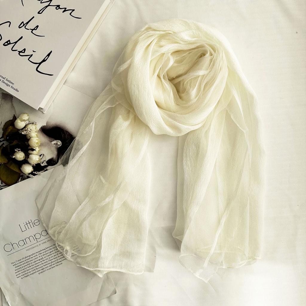 Spring And Summer 100% Silk Breathable Scarf Shawl Elegant Long Scarves Shawls Spring Fall  Accessories Head Scarf