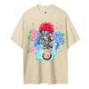 Demon Slayer Tshirt Mens Pure Cotton Casual  Round Neck Tshirt Short Sleeve Clothing Summer Sports Casual Short Sleeve Top