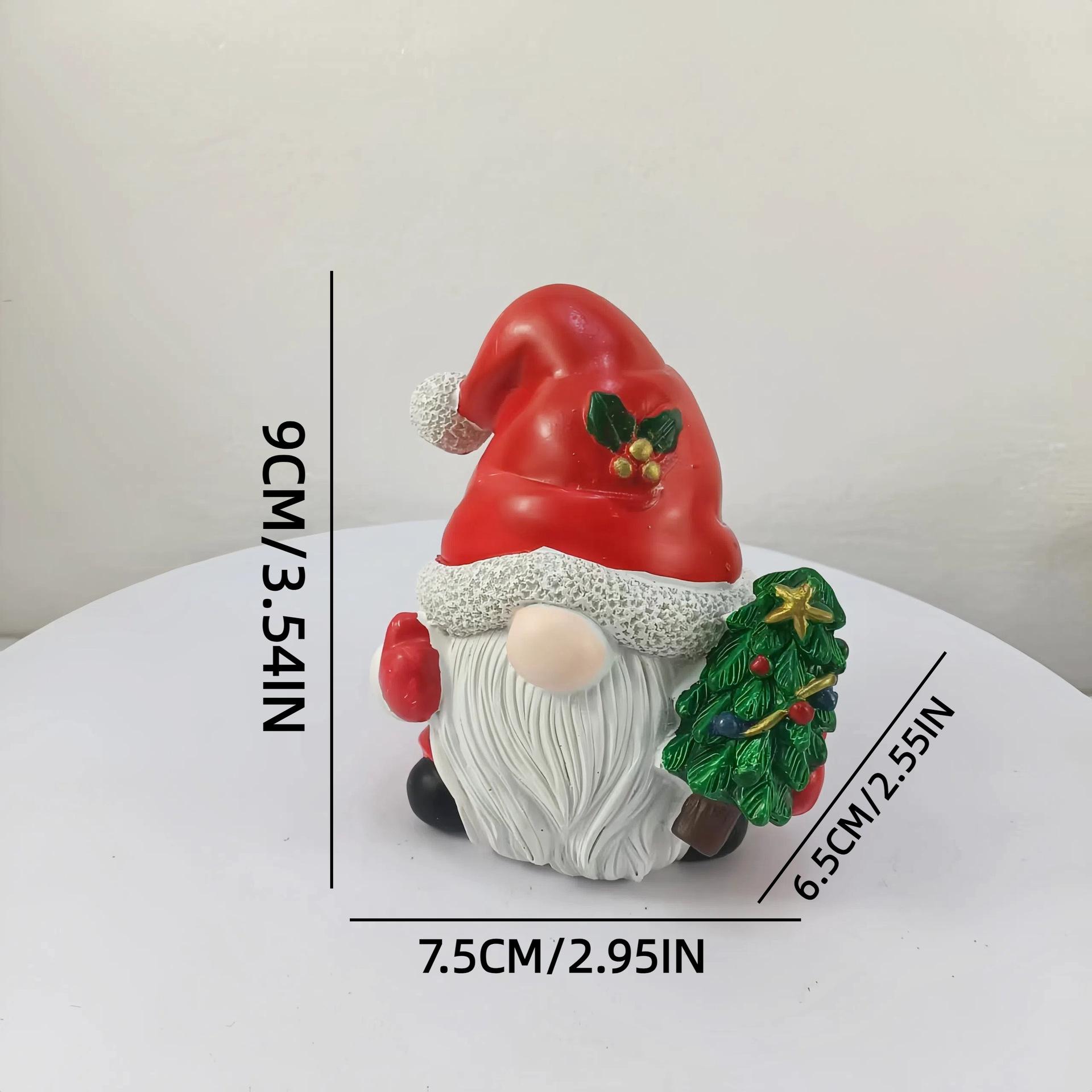 Santa Claus with Gifts Resin Christmas Decoration for Desktop or Living Room