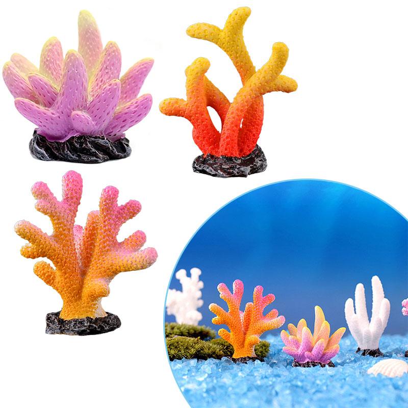 Decoração Artificial de Coral para Aquário Imita Estrela-do-mar Resina Paisagem de Recife Artesanato Aquário Acessórios de Decoração para Aquário