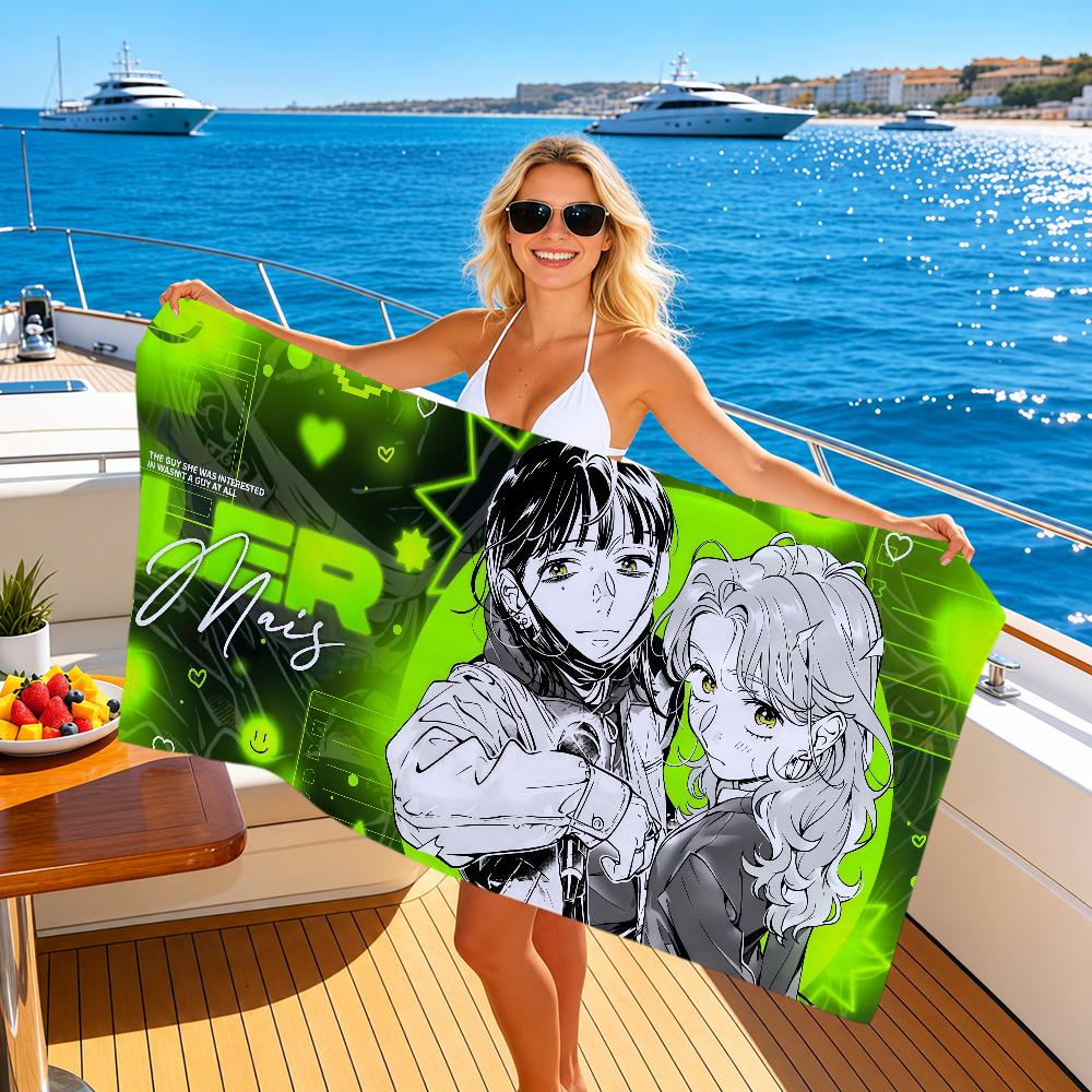Bath Towels Anime Art K-Kinioto Green Yuri T-TGSWIIWAGAA Soft Quick Dry Gift Travel Gym Bathing Spa Camp Sport Pool Towel Gift