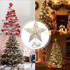 Lighted Star Tree Topper 25cm Christmas Treetop Star Gradient Christmas Treetop Star Hollow Iron Star Tree Keepsake With LED
