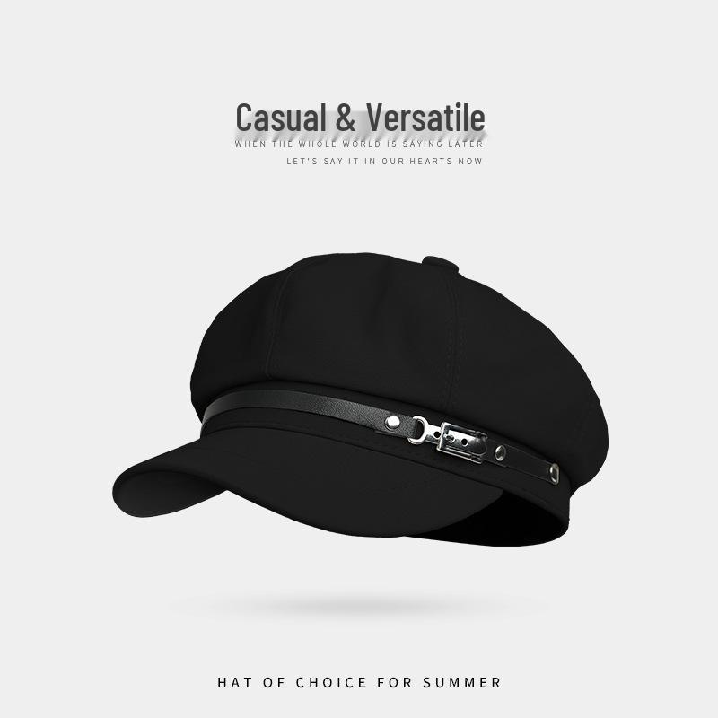 

Жіночий восьмикутний берет: Мода весна-літо, стиль художника-качки, темно-синій капелюх для чоловіків і жінок One Size