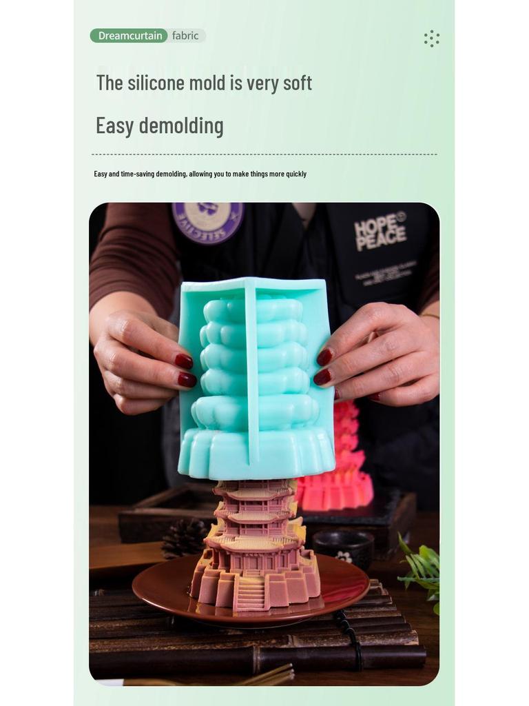 Xi'an Silicone Mold for Creative Desserts: Ice Cream, Mousse, Chocolate, Ice Cubes, Mooncakes, Pastries, Jelly, Plaster, and Grinding.