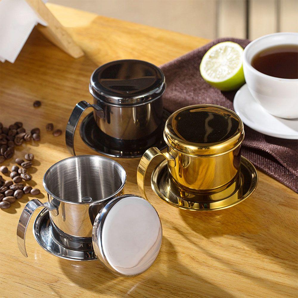 

Office Home Traveling Kitchen Portable Coffee Filter Drip Brewer Strainer Pot Coffee Brewing Tool срібний
