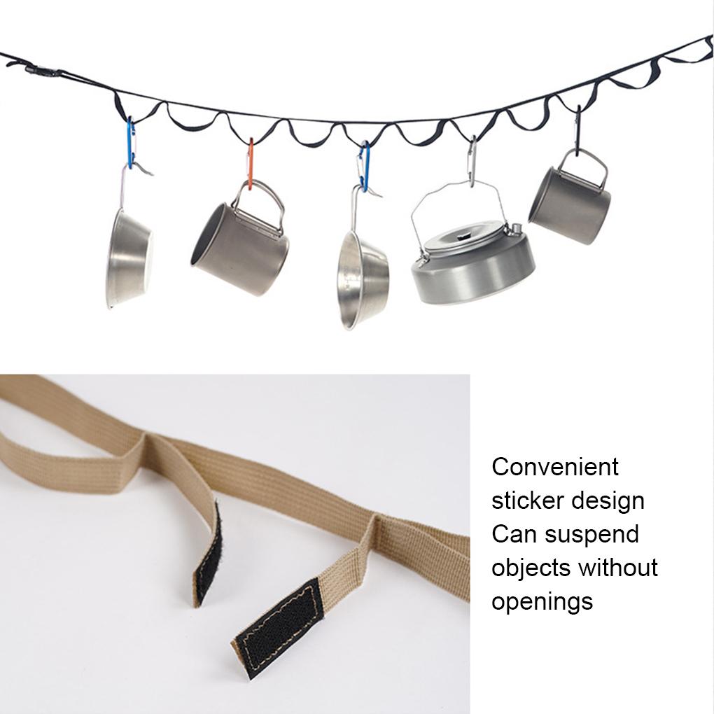 Polyester Travel Camping Lanyard With Lots Of Rings For Hanging Accessories Length Adjustable Hanger