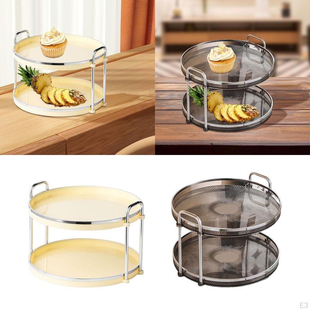 2 Tier Counter Tray ,Countertop Organizer Home Jewelry Storage Serving